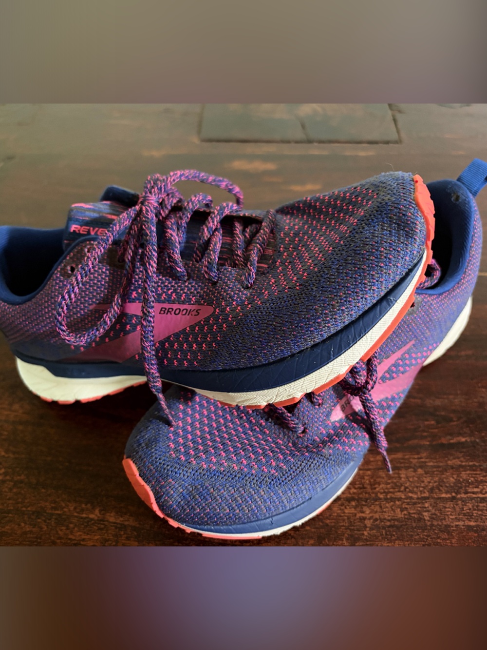 Brooks Women's Blue Purple Running Shoes with Pink Accents